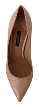 Beige Nude Leather BELLUCCI Heels Pumps Shoes Dolce & Gabbana
