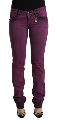 Purple Cotton Stretch Slim Fit Denim Jeans Costume National