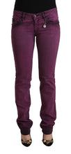 Purple Cotton Stretch Slim Fit Denim Jeans Costume National