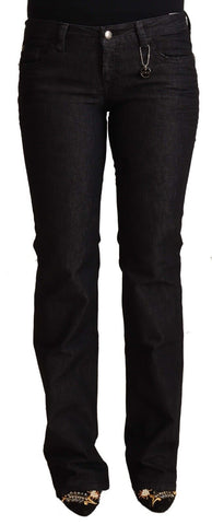 Black Cotton Low Waist Skinny Jeans Costume National
