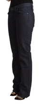 Dark Blue Cotton Stretch Low Waist Straight Denim Jeans Exte