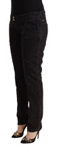Black Cotton Distressed Low Waist Slim Fit Denim Jeans CYCLE