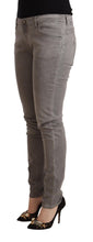 Light Gray Washed Cotton Slim Fit Denim Jeans Acht