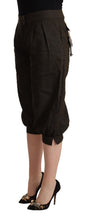 Brown Viscose Cropped Harem Pants GF Ferre