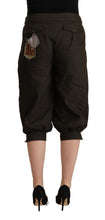 Brown Viscose Cropped Harem Pants GF Ferre