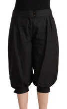 Black Viscose Cropped Harem Pants GF Ferre