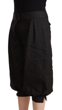 Black Viscose Cropped Harem Pants GF Ferre
