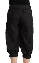 Black Viscose Cropped Harem Pants GF Ferre