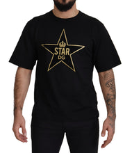 Black Gold STAR Crown DG Cotton Crewneck T-shirt Dolce & Gabbana