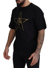Black Gold STAR Crown DG Cotton Crewneck T-shirt Dolce & Gabbana