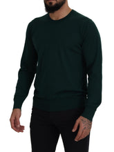 Green Cashmere Crewneck Pullover Sweater Dolce & Gabbana