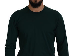 Green Cashmere Crewneck Pullover Sweater Dolce & Gabbana
