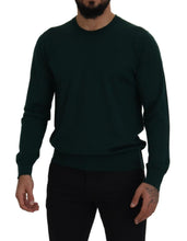Green Cashmere Crewneck Pullover Sweater Dolce & Gabbana