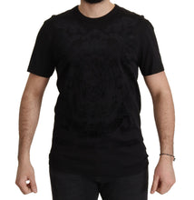 Black DG Baroque Cotton Crewneck T-shirt Dolce & Gabbana