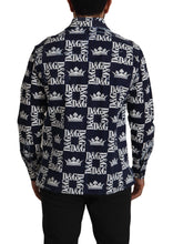 Blue Denim Stretch DG Crown Logo Casual Shirt Dolce & Gabbana