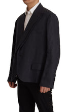 Blue Linen Formal Mens Blazer Jacket Dolce & Gabbana