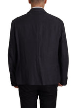 Blue Linen Formal Mens Blazer Jacket Dolce & Gabbana