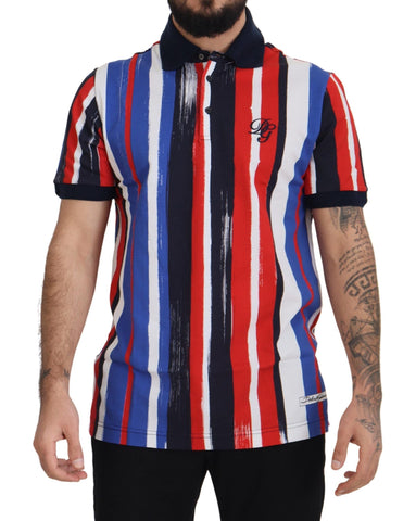 Multicolor Cotton Polo Top T-shirt Dolce & Gabbana
