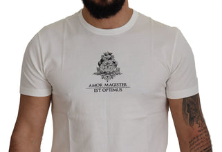 White Logo Cotton Amor Magister T-shirt Dolce & Gabbana