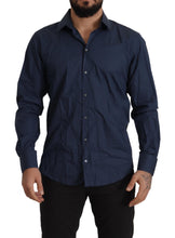 Blue Cotton MARTINI Slim Fit Dress Shirt Dolce & Gabbana