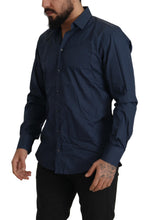 Blue Cotton MARTINI Slim Fit Dress Shirt Dolce & Gabbana
