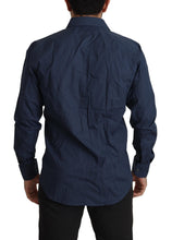 Blue Cotton MARTINI Slim Fit Dress Shirt Dolce & Gabbana