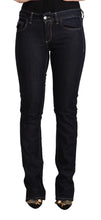 Black Cotton Stretch Low Waist Skinny Denim Jeans GF Ferre