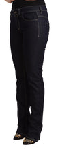 Black Cotton Stretch Low Waist Skinny Denim Jeans GF Ferre
