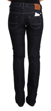Black Cotton Stretch Low Waist Skinny Denim Jeans GF Ferre