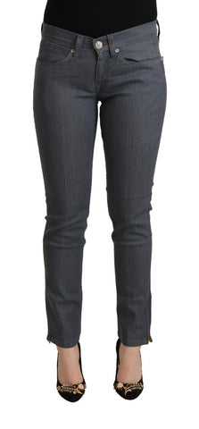 Gray Cotton Low Waist Skinny Denim Jeans Levi's