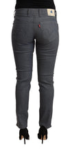 Gray Cotton Low Waist Skinny Denim Jeans Levi's
