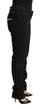 Black Mid Waist Denim Cotton Skinny Jeans Just Cavalli