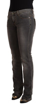 Gray Washed Low Waist Straight Denim Jeans Costume National