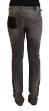 Gray Washed Low Waist Straight Denim Jeans Costume National