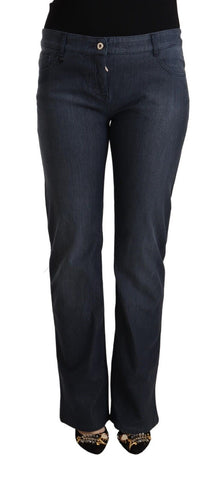 Dark Blue Cotton Straight Denim Jeans MARGHI LO'