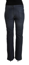 Dark Blue Cotton Straight Denim Jeans MARGHI LO'