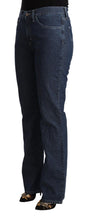 Blue Cotton Mid Waist Flared Denim Jeans GF Ferre