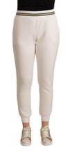 White Polyester Mid Waist Jogger Pants Patrizia Pepe