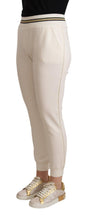 White Polyester Mid Waist Jogger Pants Patrizia Pepe