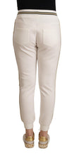 White Polyester Mid Waist Jogger Pants Patrizia Pepe