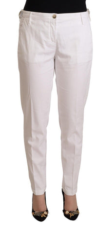White Mid Waist Tapered Birgitte Pants Jacob Cohen