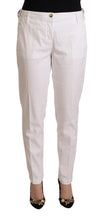White Mid Waist Tapered Birgitte Pants Jacob Cohen
