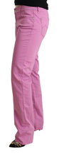 Pink Cotton Low Waist Denim Tapered Jeans Jacob Cohen