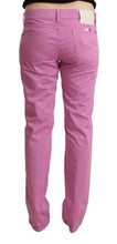 Pink Cotton Low Waist Denim Tapered Jeans Jacob Cohen