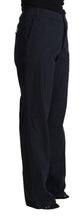 Black High Waist Tapered Cotton Pants Exte