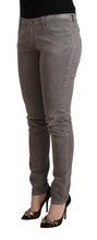 Gray Cotton Low Waist Skinny Push Up Denim Jeans Acht