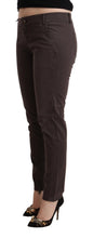 Brown Cotton Low Waist Slim Fit Pants Ermanno Scervino