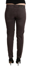 Brown Cotton Low Waist Slim Fit Pants Ermanno Scervino