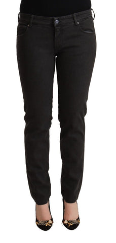 Black Low Waist Skinny Denim Cotton Jeans Ermanno Scervino