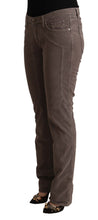 Brown Cotton Low Waist Iconic Patches Leg Denim Jeans Jeckerson